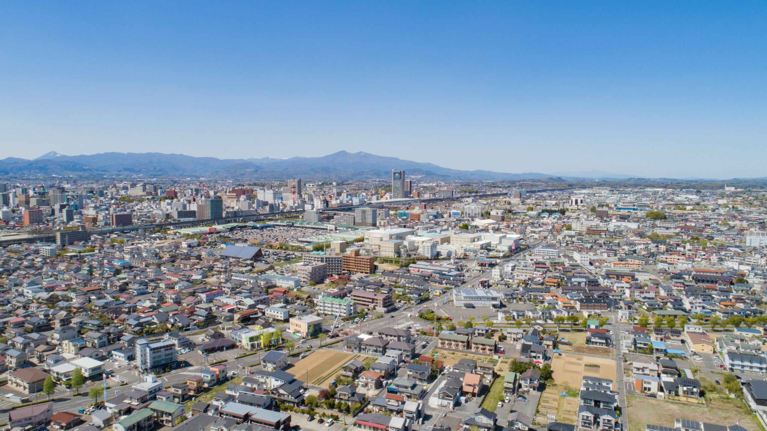 郡山市の航空写真